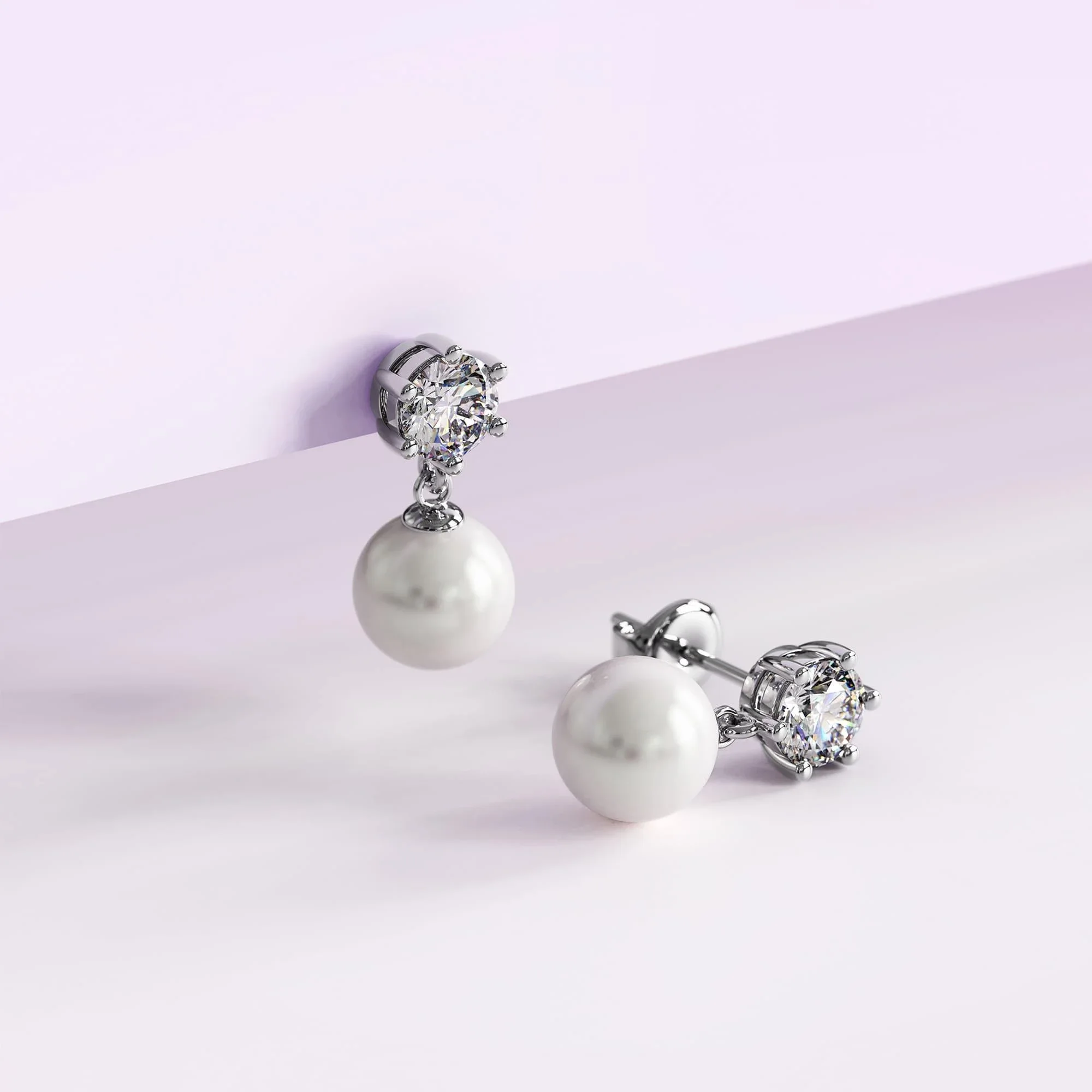Krystal Couture Margaux Drop Earrings Embellished with SWAROVSKI crystals and Pearls
