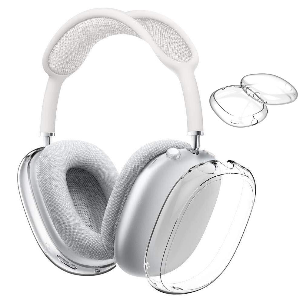 FancyGrab 2pcs Headphone Clear Case Shockproof Full Cover Protector for Apple AirPods Max Transparent