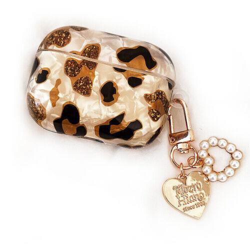 For Apple Airpods Pro 2 2nd Gen Anti-fall Leopard Heavy Duty TPU Case Heart Pendant