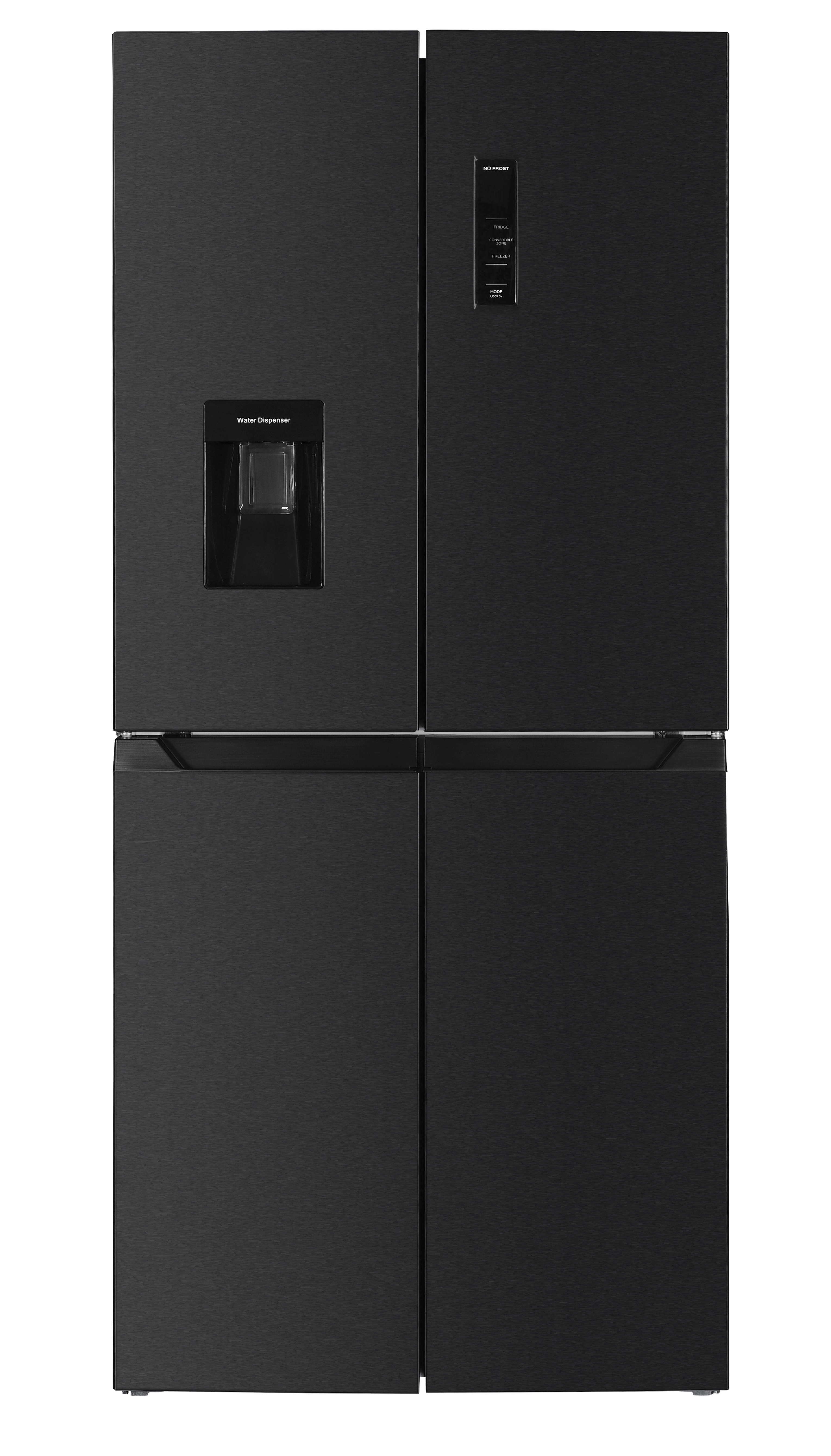 Kogan 464L French Door Fridge with Water Dispenser (Black Stainless Steel)