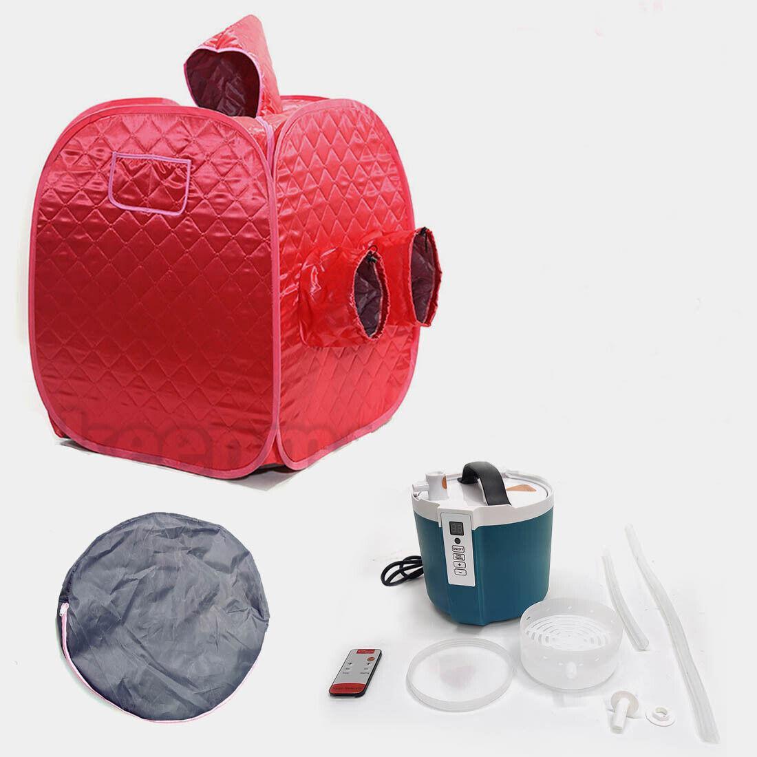 2L Portable Steam Sauna Tent Loss Weight Slimming Spa Home Salon Steamer Red