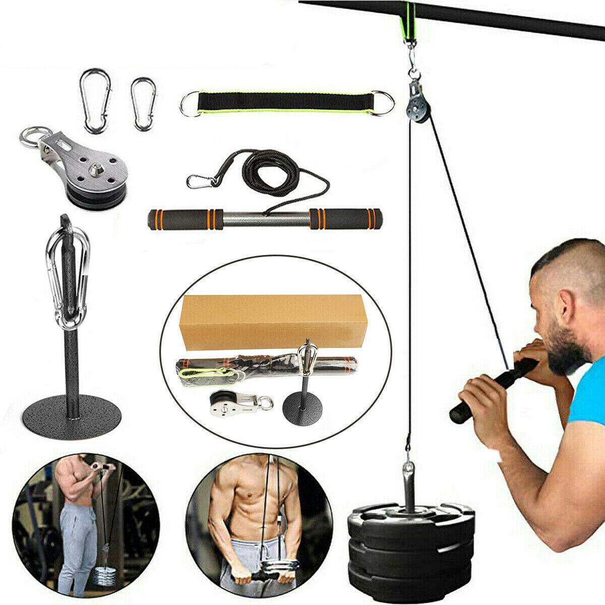 Cable Pulley System Attachments LAT Pulldown Gym