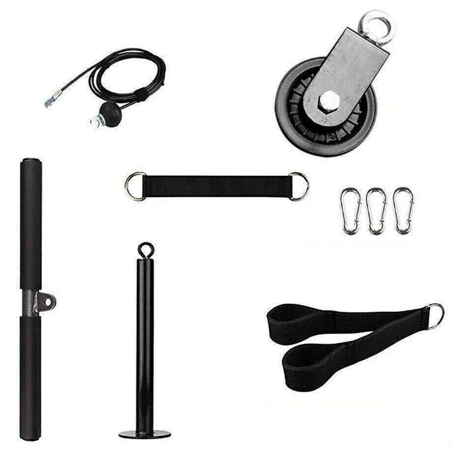 Cable Pulley System Attachments LAT Pulldown Gym