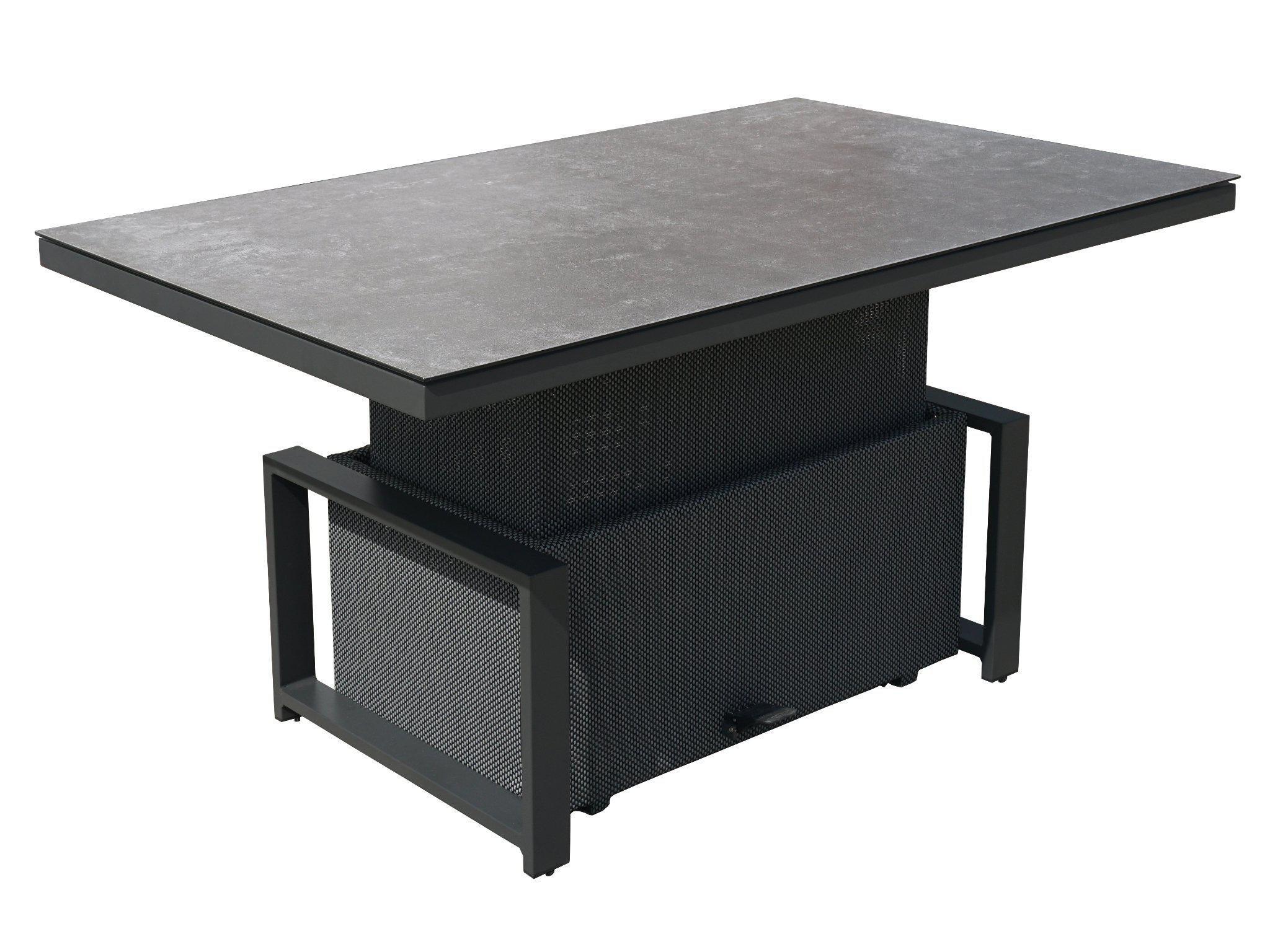 FurnitureOkay Manly Aluminium Outdoor Height Adjustable Table - Charcoal