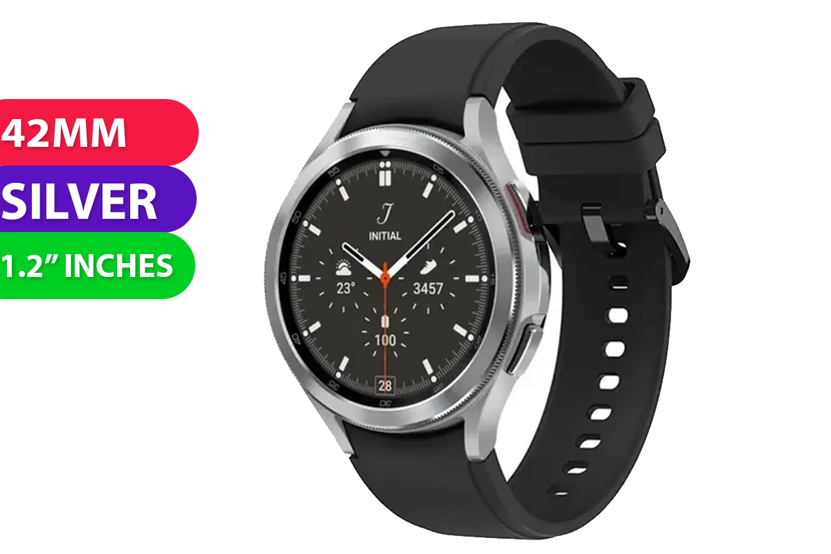 Samsung Galaxy Watch 4 (42MM, Bluetooth, Silver, Global Ver) - Excellent - Refurbished