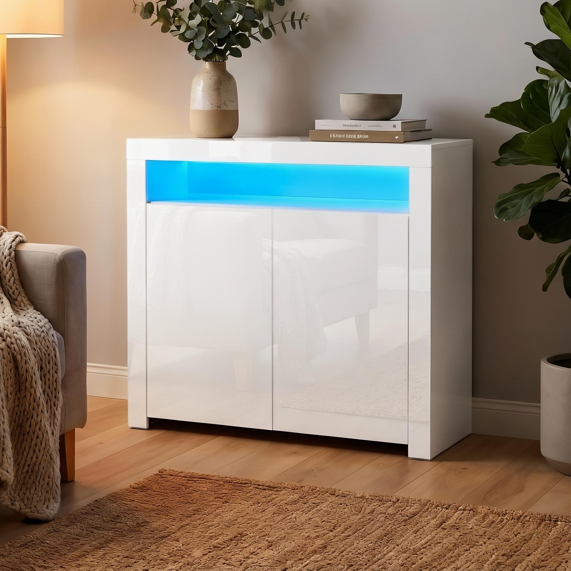 Artiss Buffet Sideboard LED - ARNO White