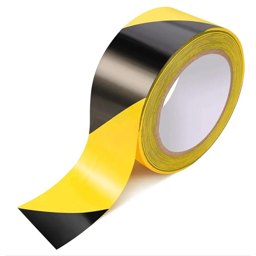 1 Roll Hazard Warning Stripe Black & Yellow Safety Tape 48mm x 30m