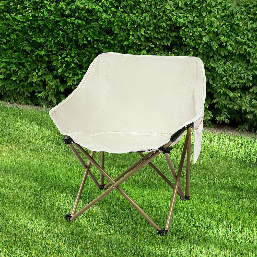 Levede Folding Moon Chair Beige