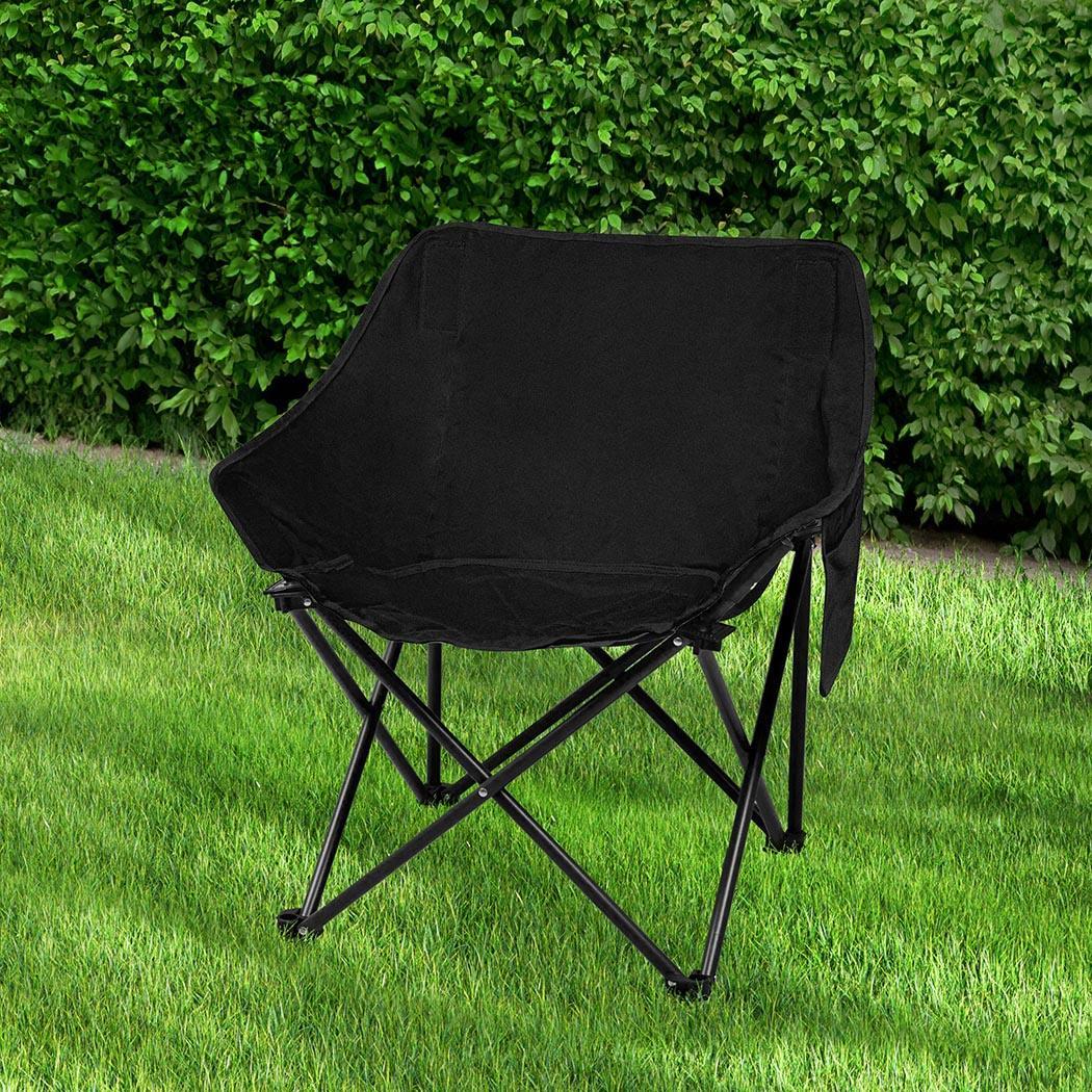 Levede Folding Moon Chair Black