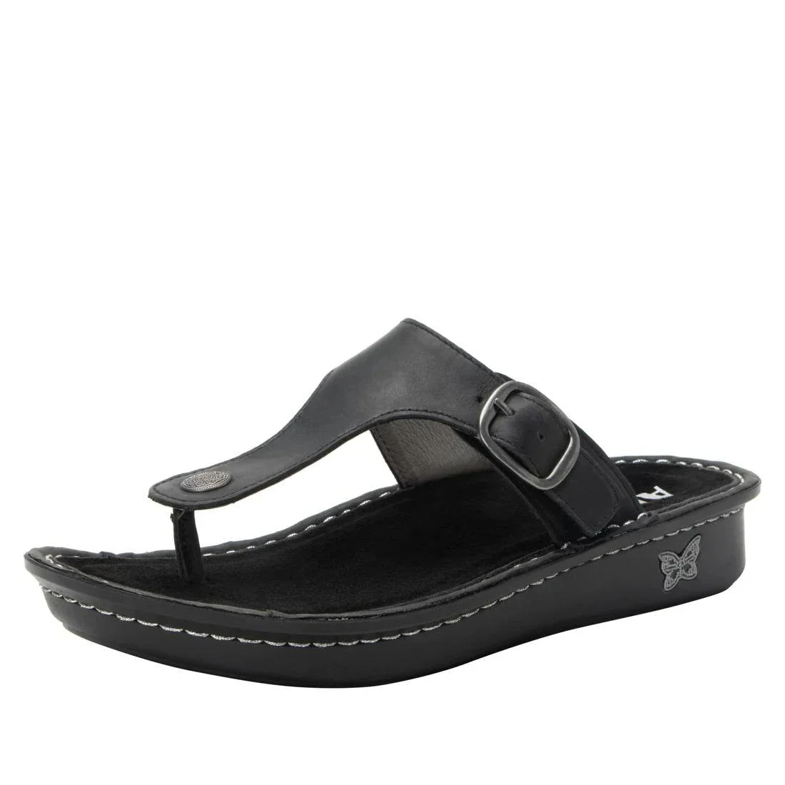 Alegria Vella Comfort Sandals Slip On Ladies Shoes - Oiled Black - EU 41