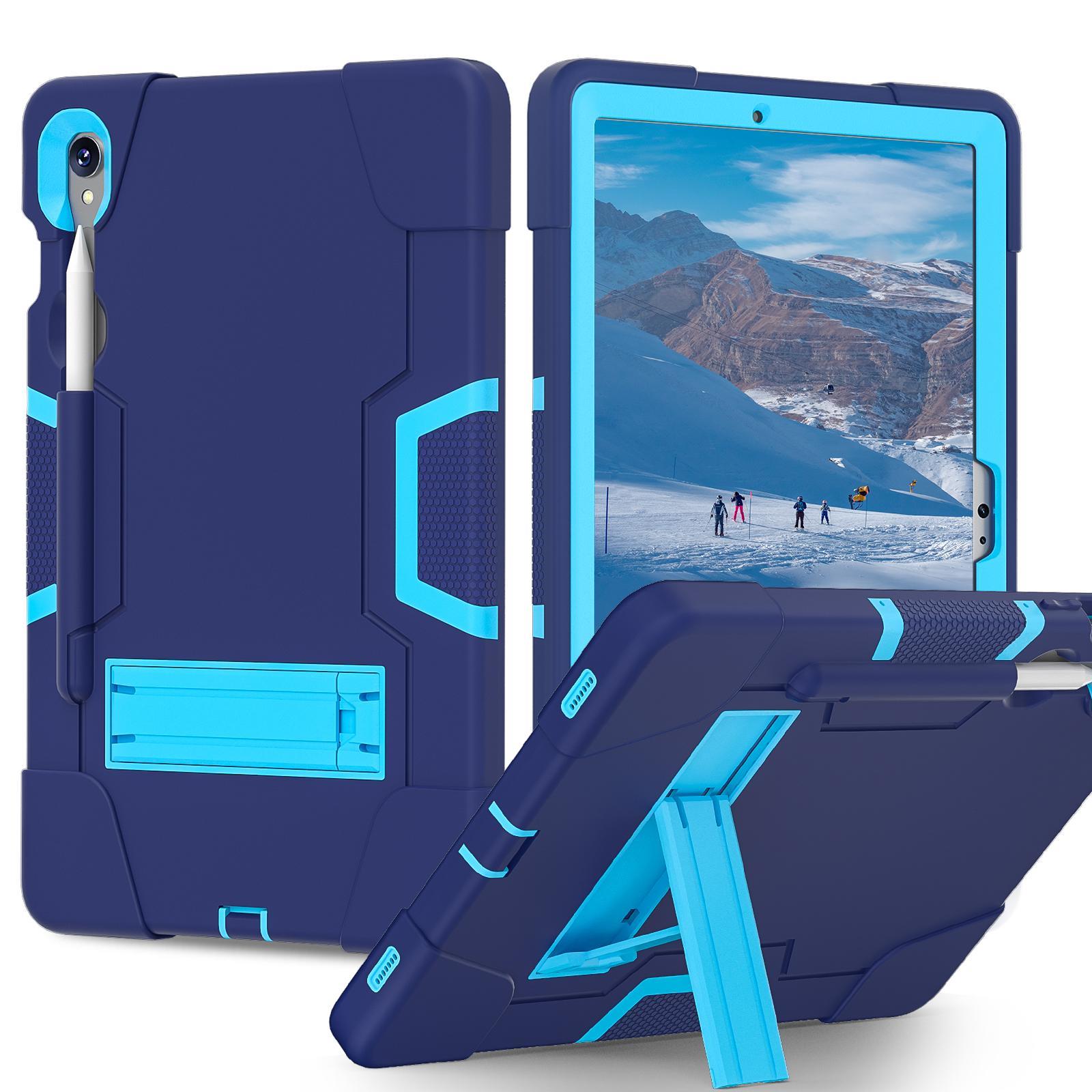 MCC Stylish Shockproof Samsung Galaxy Tab S9 11" Case Cover X710 X716 inch [Dark Blue+Blue]