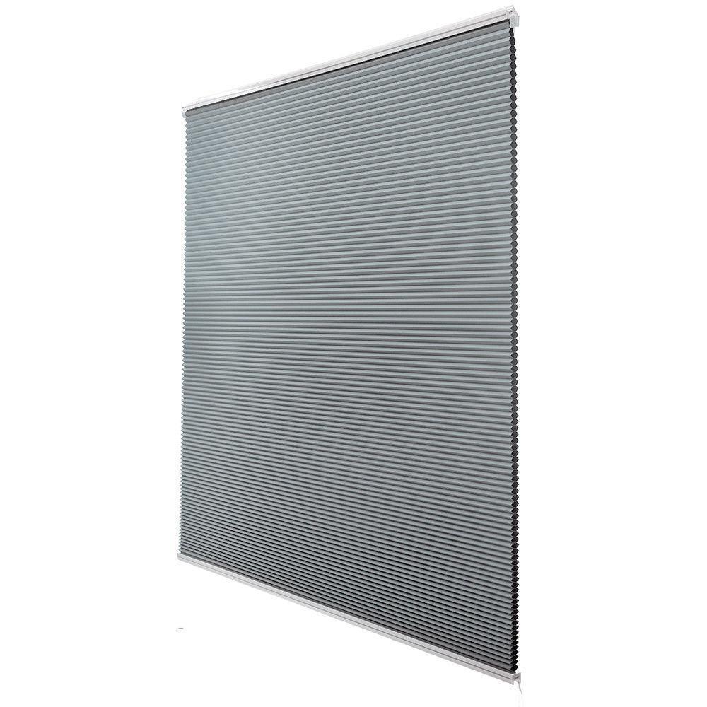 Blackout Cellular Shade Honeycomb Blind Sunroom Blind Adjustable Tensioned Pleat Colour Grey FCL Size 60x160cm
