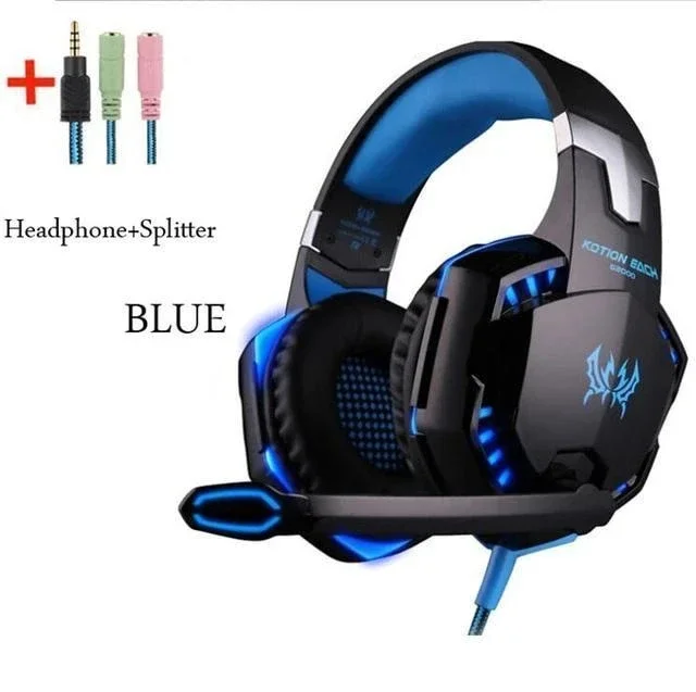Big Gaming Headsets with Mic for PC Gamer Laptop PS4 X-BOX