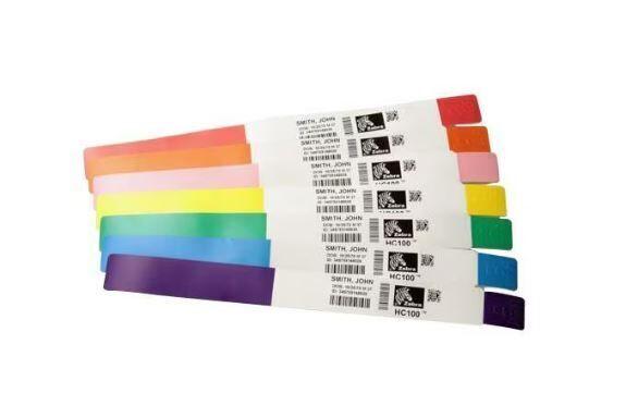 Zebra Z-Band Fun 10012713-3K Multipurpose Label - 25.40 mm Width x 254 mm Length - Permanent Adhesive - Direct Thermal - Blue - Polypropylene - 350 /