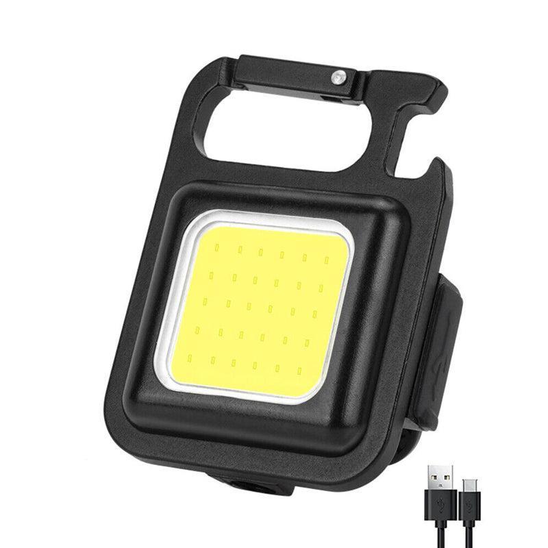 Mini Waterproof Pocket Torch Led Keychain Flashlight Usb Charging - 1 Pcs