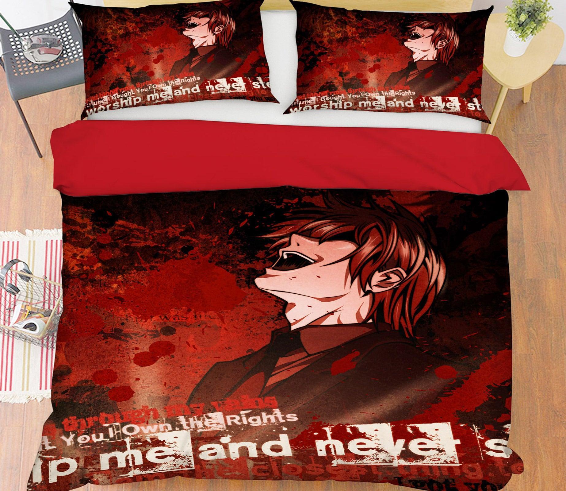 3D Death Note 19016 Anime Bed Pillowcases Quilt Cover Set Bedding Set 3D Duvet cover Pillowcases