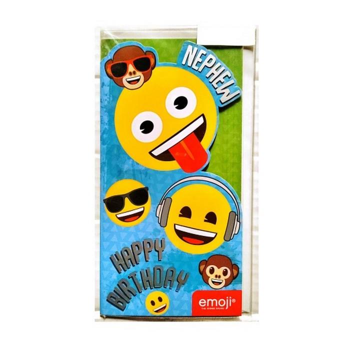 Emoji Nephew Happy Birthday Greetings Card (Multicoloured) (One Size)
