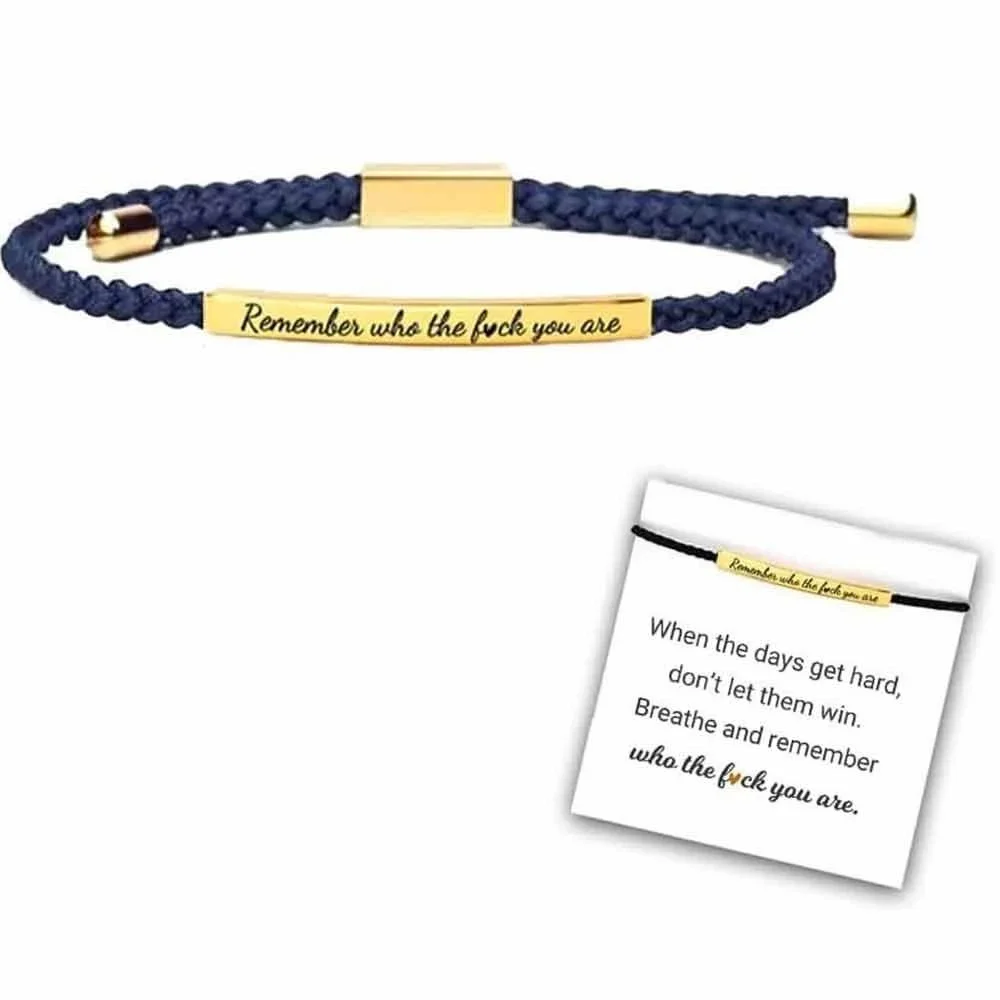 Remember Who The Fuc* You Are Motivational Tube Bracelet
