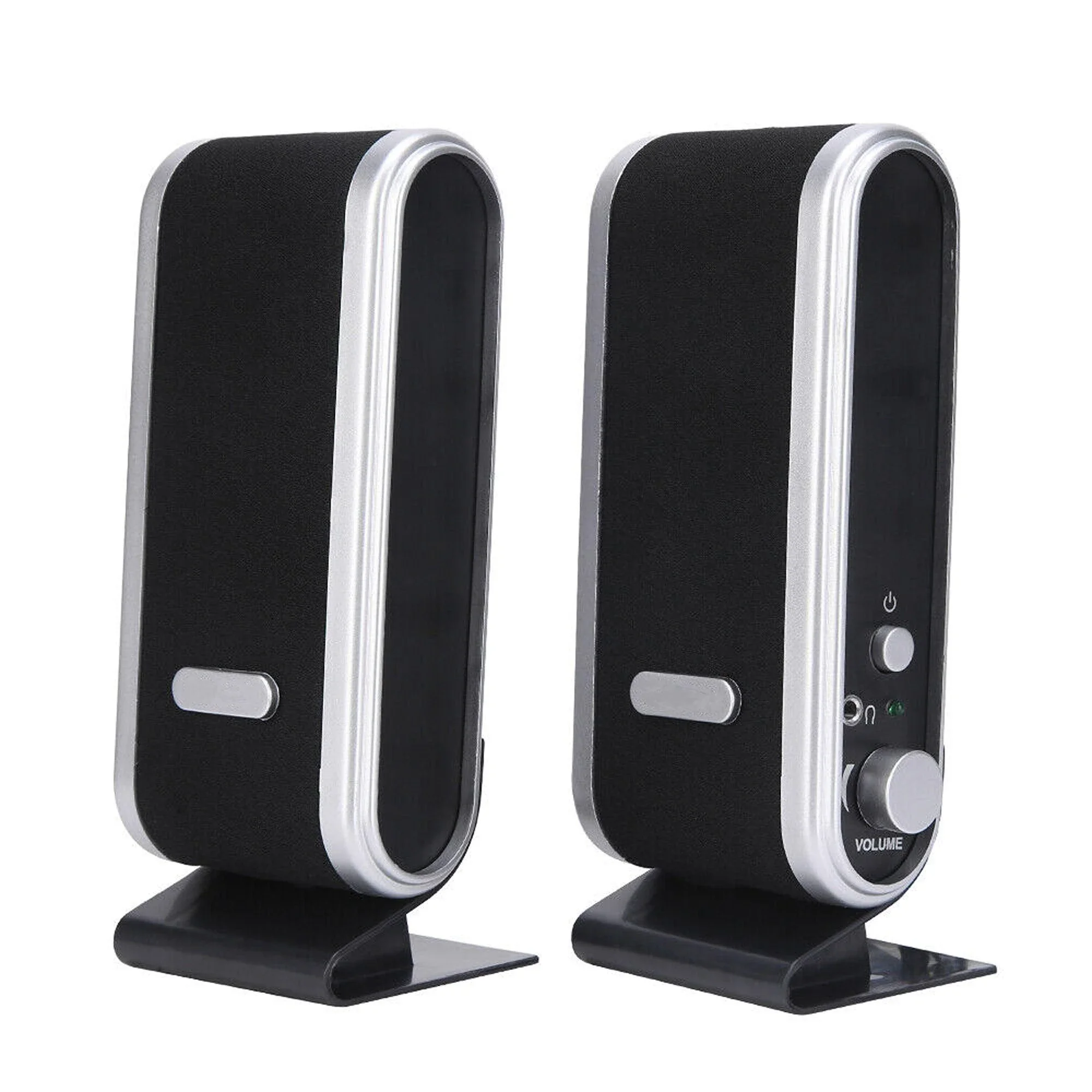 USB Wired Stereo Computer Speaker For PC Desktop Laptop TV Gamer Subwoofer - 2pcs