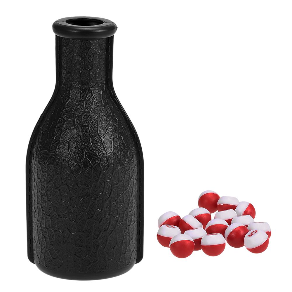 Billiard Tally Bottle with 16 Numbered Peas – Pool Shaker Bottle