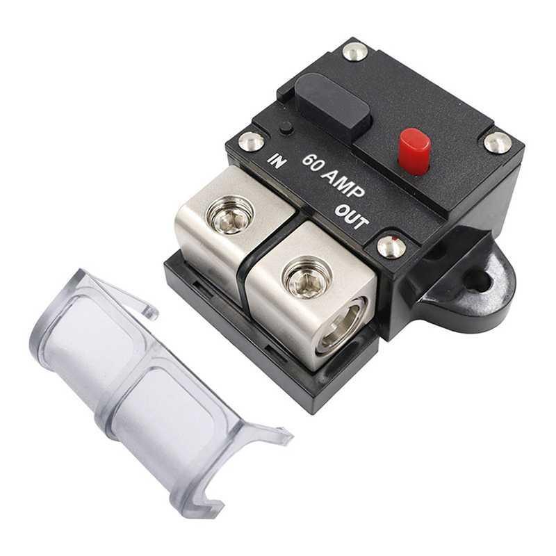 60A Auto Circuit Breaker Car Audio Fuse Holder Power Insurance Automatic Switch