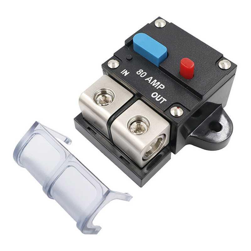 80A Auto Circuit Breaker Car Audio Fuse Holder Power Insurance Automatic Switch