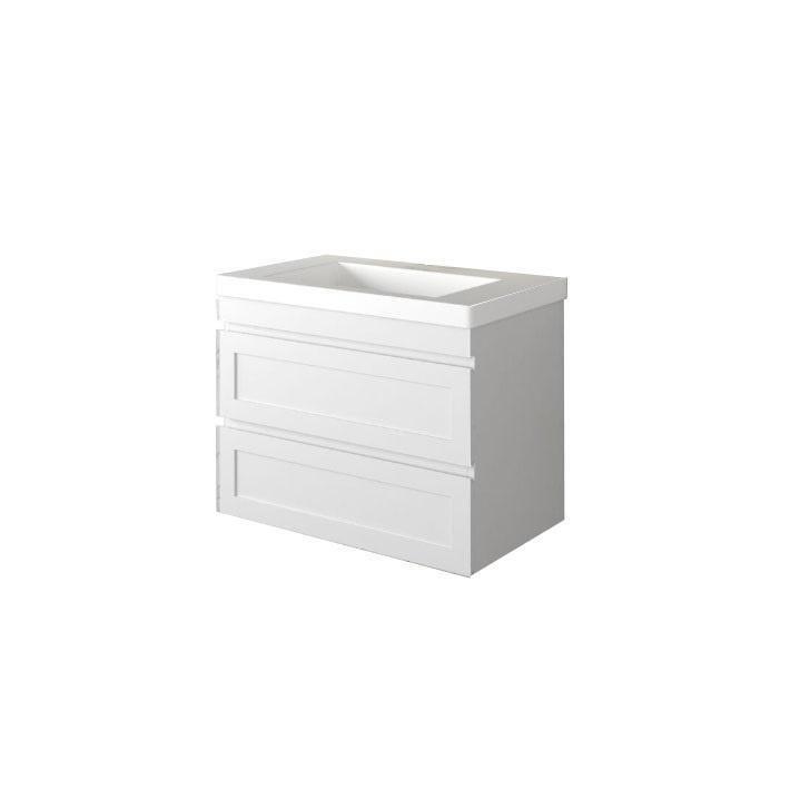 750mm Hawaii Matt White Shaker Plywood Vanity Only