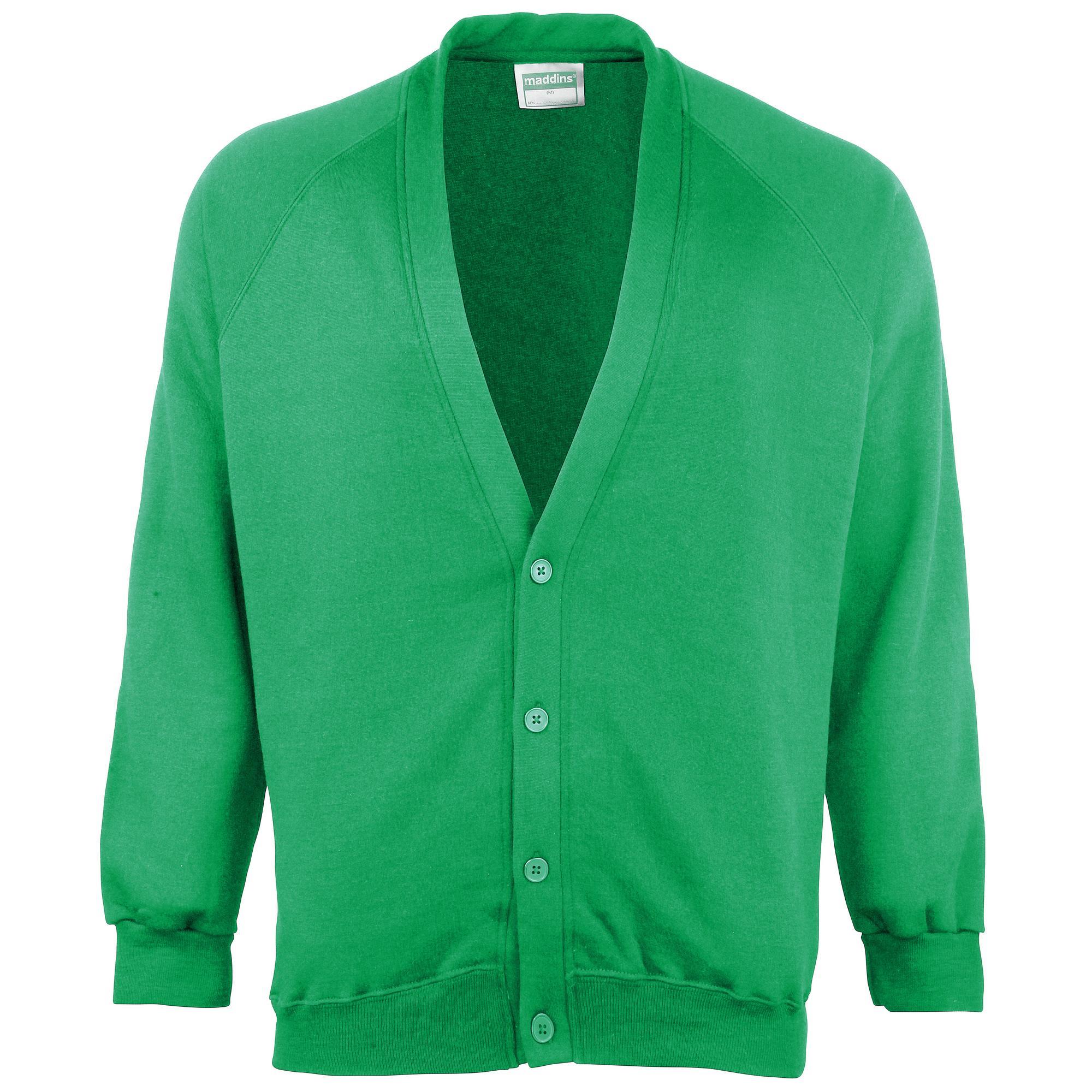 Maddins Childrens Unisex Coloursure Cardigan / Schoolwear (Emerald) (36)