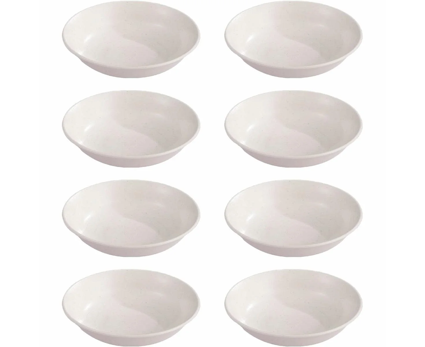 8pcs Small Dipping Saucer Round Small Dipping Saucer Seasoning Plate - Beige