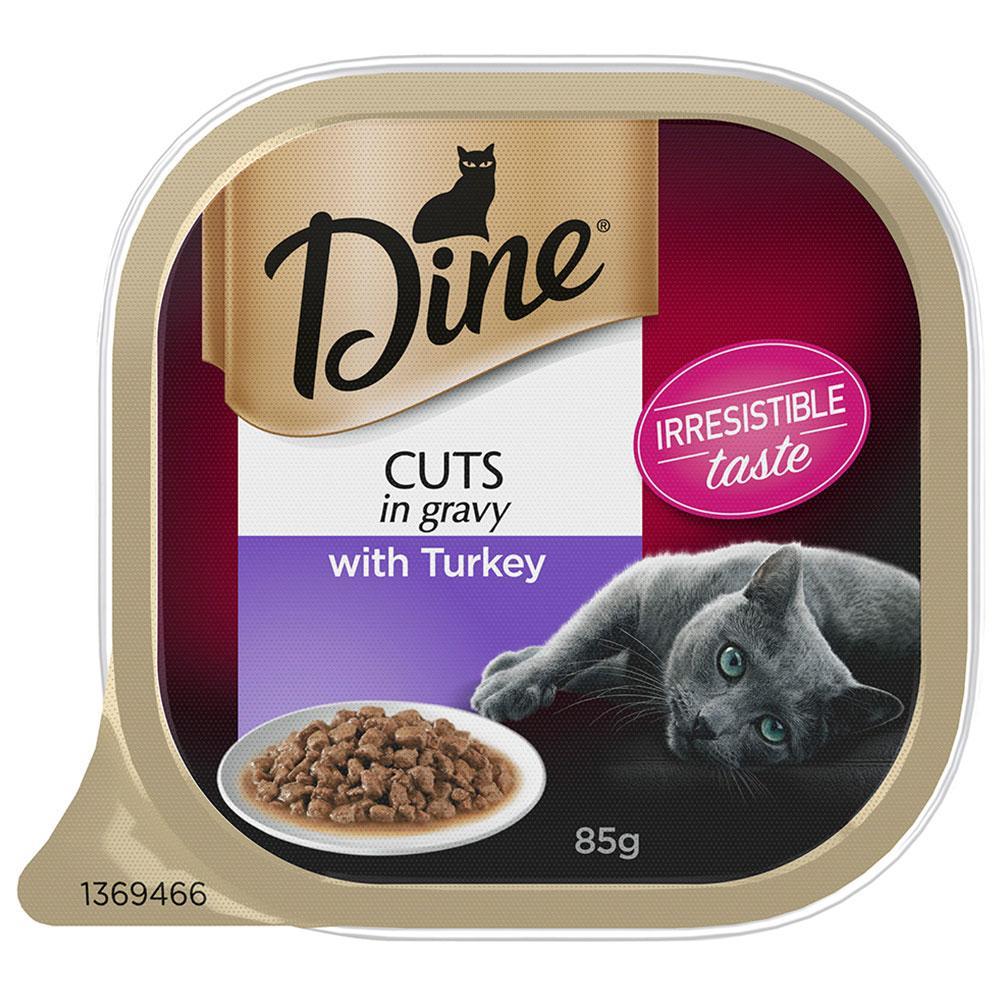 Dine Turkey Cuts with Gravy Cat Food 85g x 14