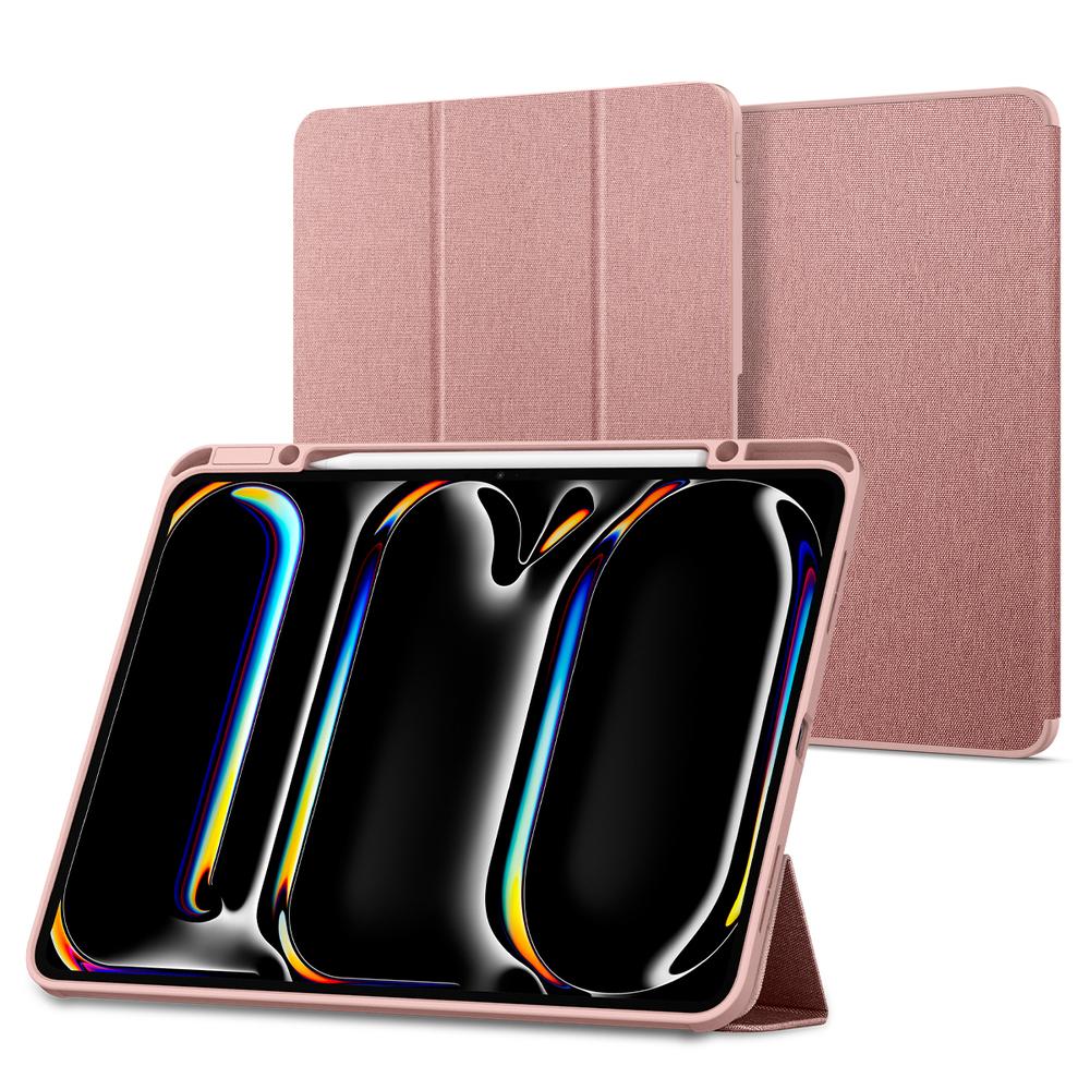 SPIGEN iPad Pro 13-inch M5 M4 (2025/2024) Case, Genuine Urban Fit Fabric Skin Slim Cover for Apple - Rose Gold