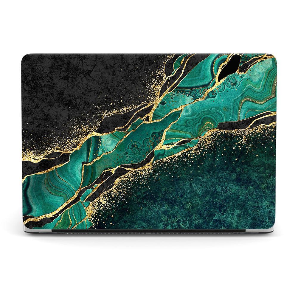 MCC MacBook Air M3 2024 15-inch Hard Case Cover Apple A3114 Marble Green+Black