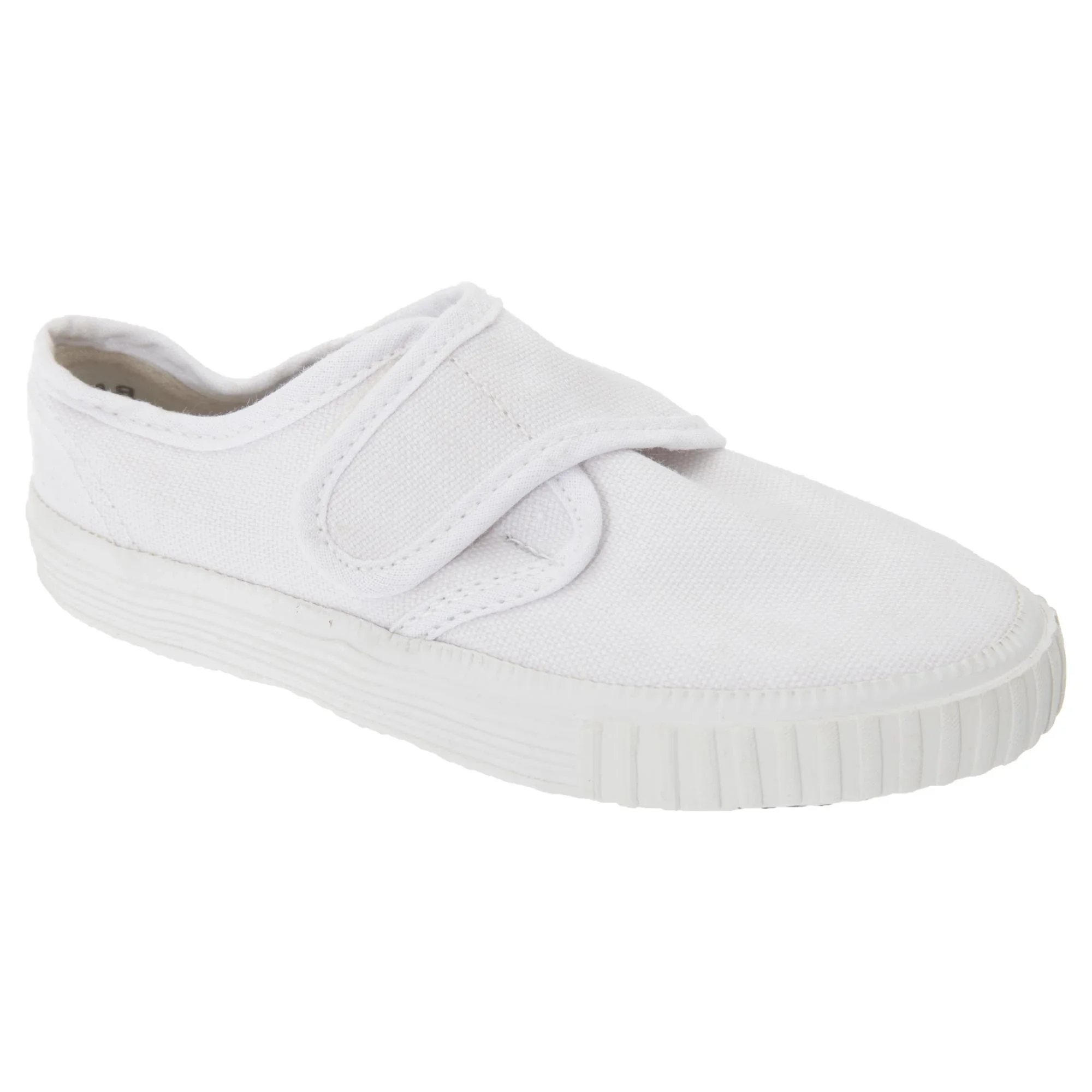 Dek Kids Unisex Junior Touch Fastening White Canvas Plimsolls (White) (4 UK)