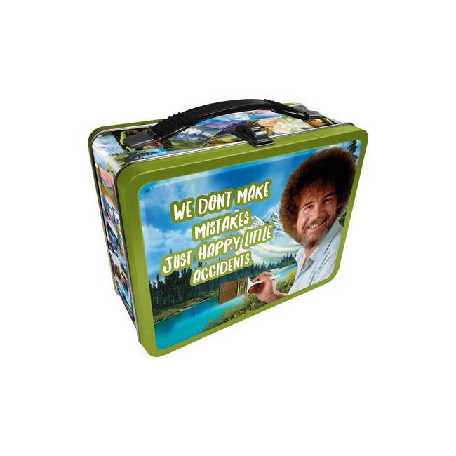 Aquarius Bob Ross 22cm Happy Accidents Carry All Tin Box Container w Handle