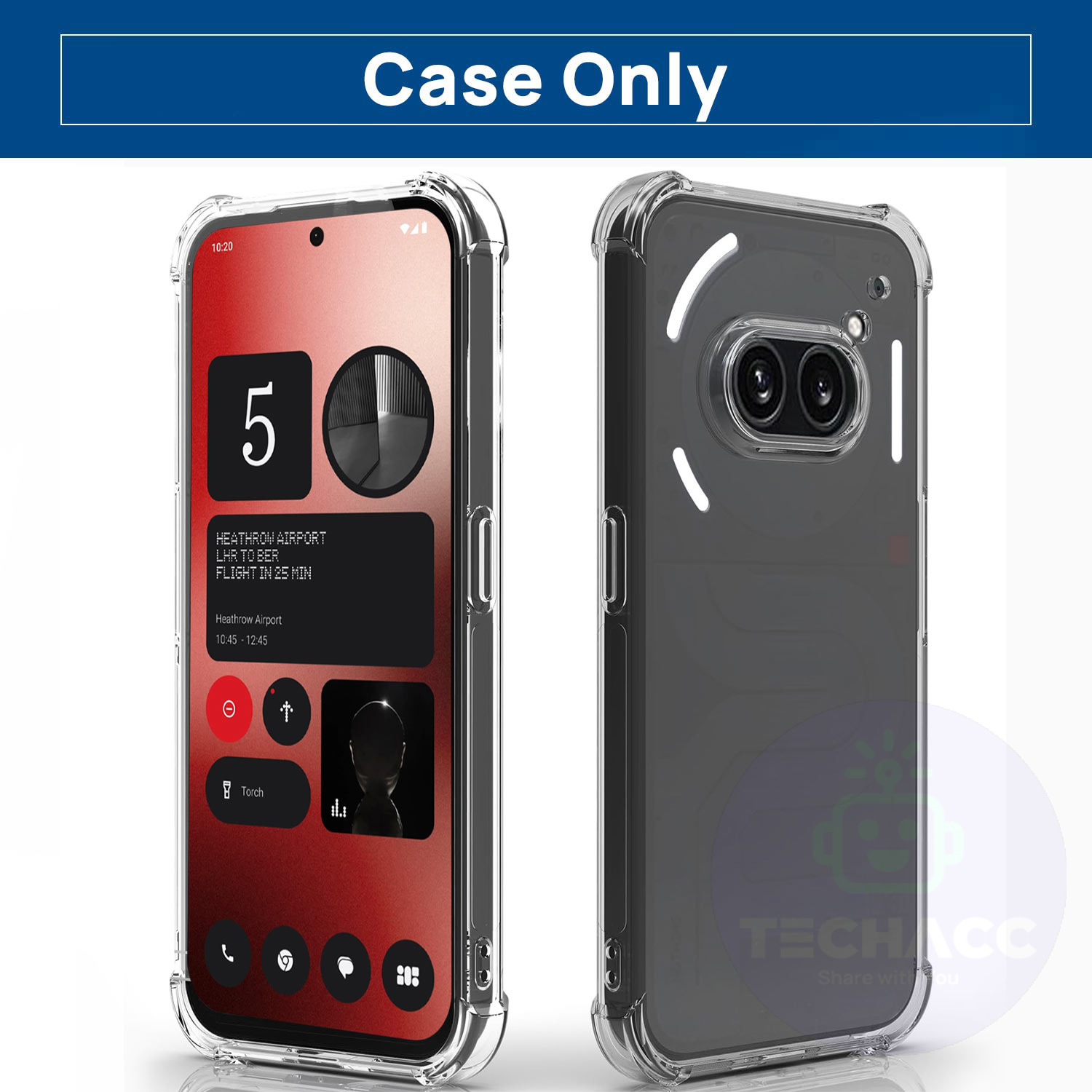 For Nothing Phone (2a) 5G Case Clear Shockproof Slim Cover + Screen Protector AU -Case Only