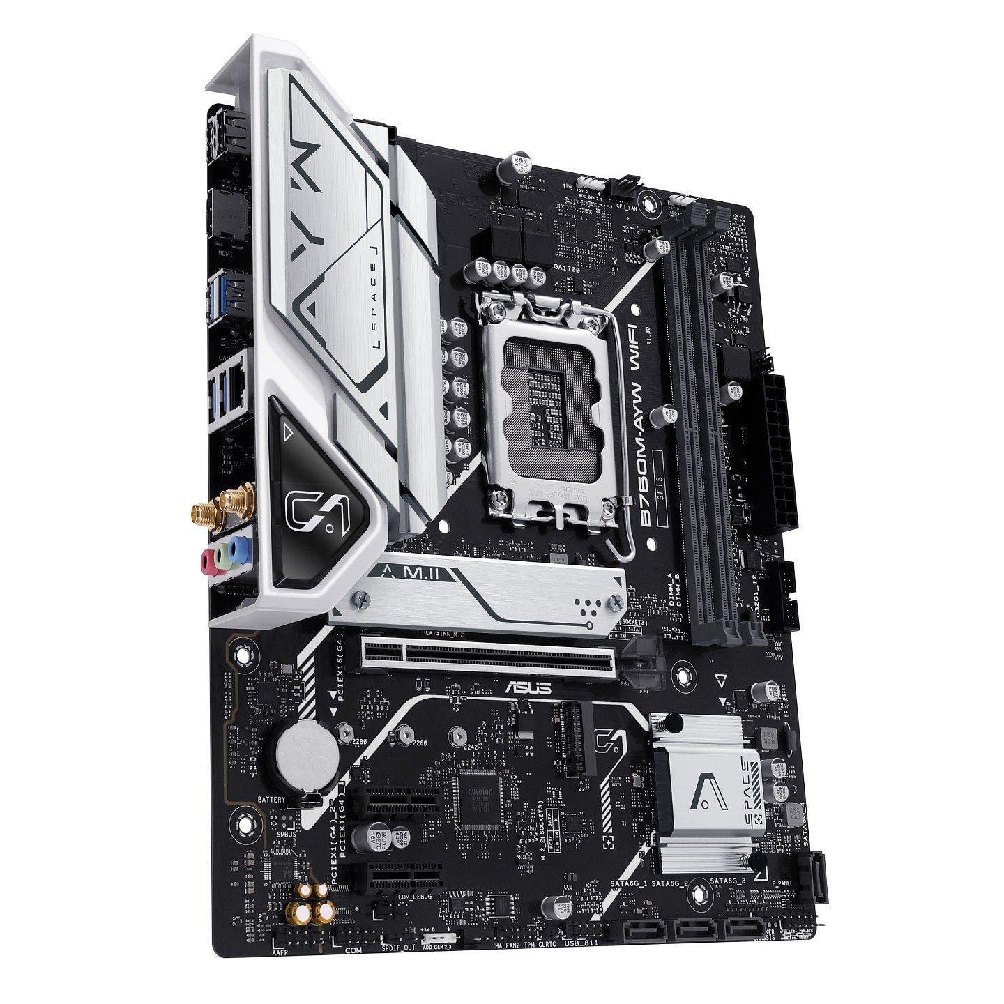 Asus B760M-AYW WIFI B760 LGA 1700 Micro-ATX Motherboard