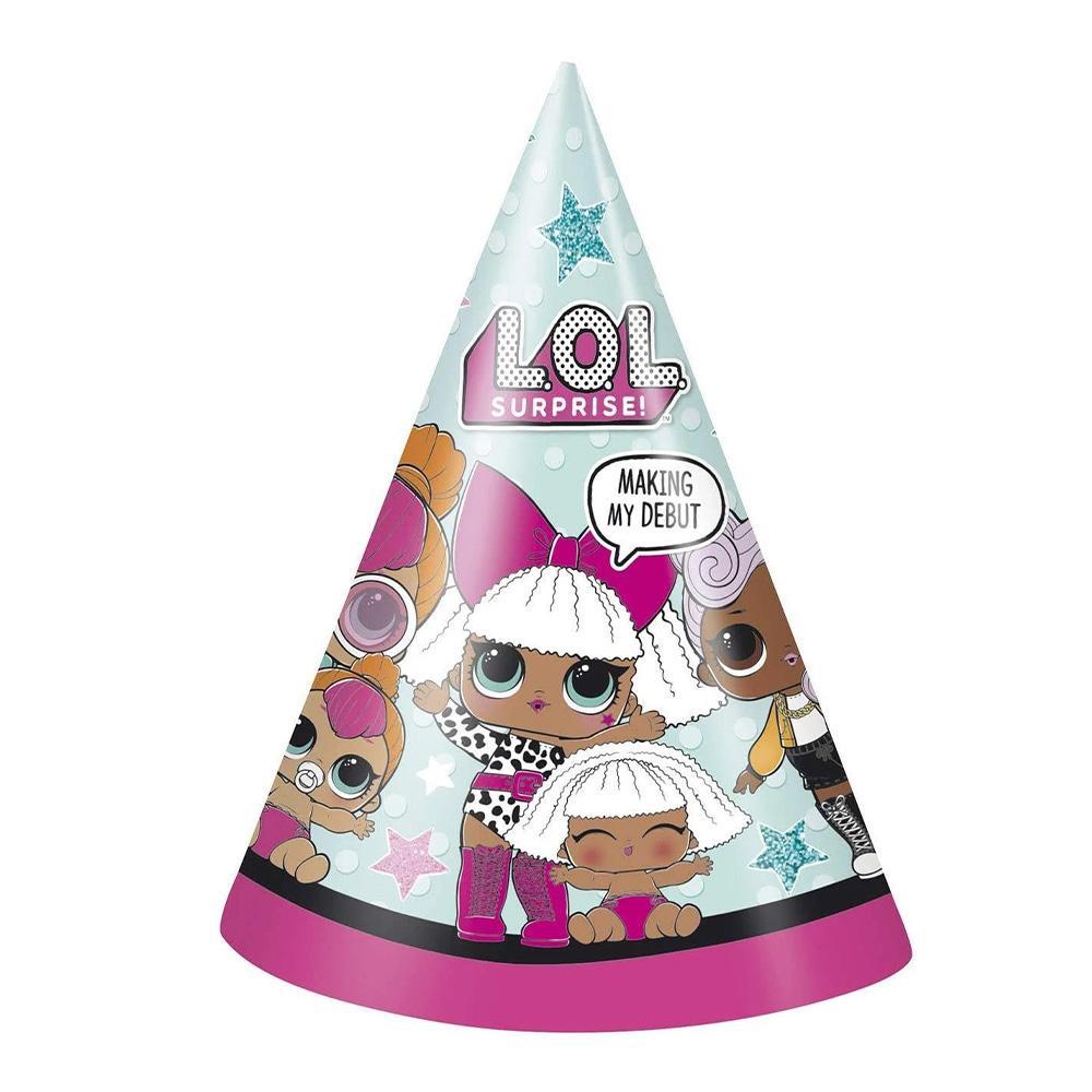 LOL Surprise Party Hats (Pack of 8) (Multicoloured) (One Size)