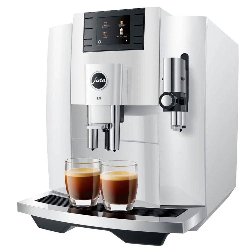 Jura E8PIANOWHT E8 Automatic Coffee Machine - Piano White