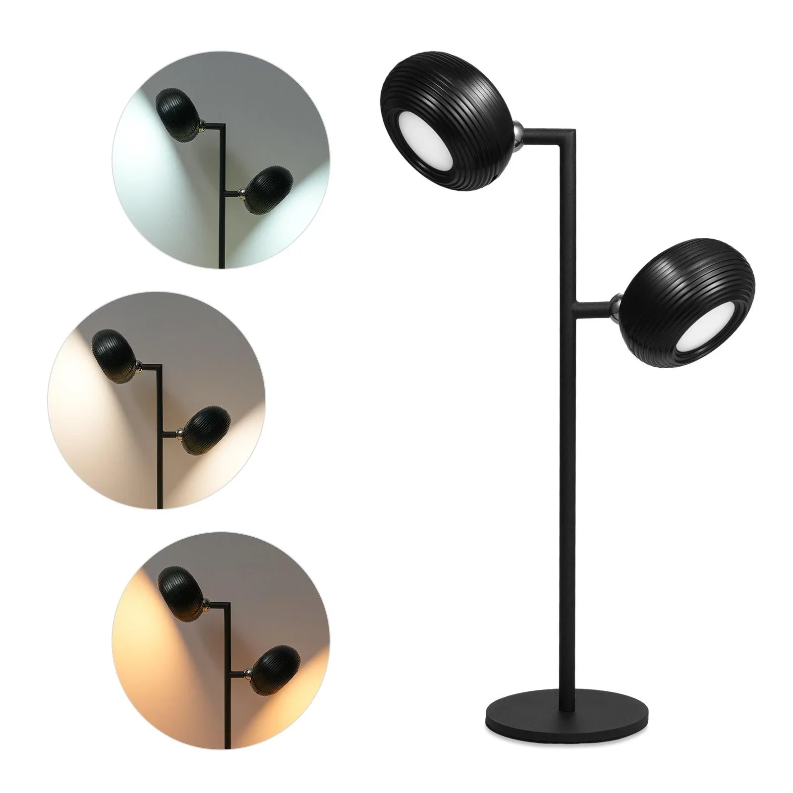 Metal Rechargeable Table Lamp 3 Colour Temp 2000mAh Black