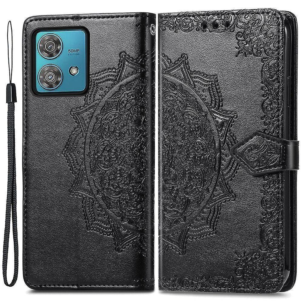 For Motorola Moto G84 5G Case Wallet Leather Phone Cover Mandala Embossment
