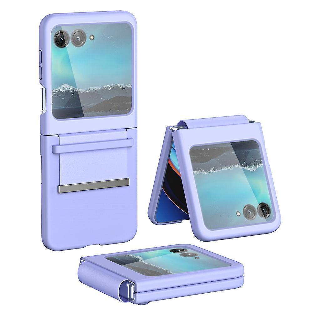 Pu Leather + Hard Pc Case For Motorola Razr 40 Ultra 5g, Retractable Strap Hinge Protection Cover