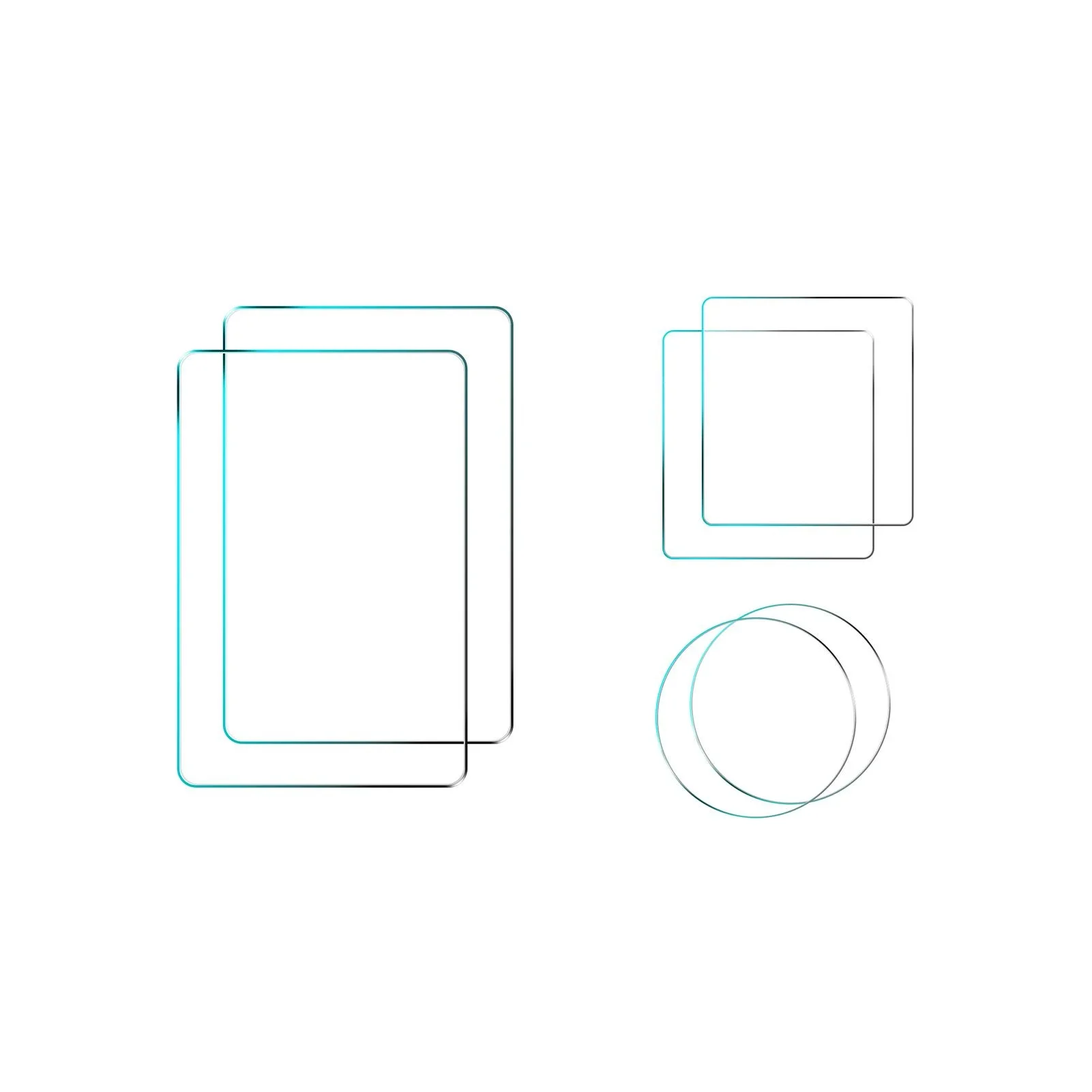 6pcs DJI Osmo Action 4 Tempered Glass Screen Protector Kit Anti-Scratch Anti-Dust(Transparent)