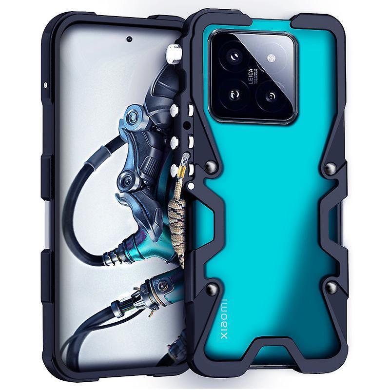 For Xiaomi 14 Pro / 14 Ultra / Poco X6 5G / Redmi Note 13 Pro 5G Case Aluminium Alloy Cover - Black