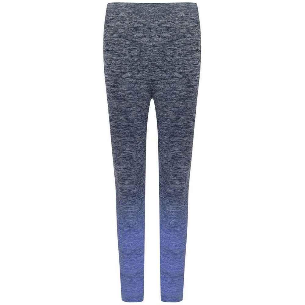 Tombo Womens/Ladies Fade Seamless Leggings (Navy/Blue Marl) (6 UK - 8 UK)