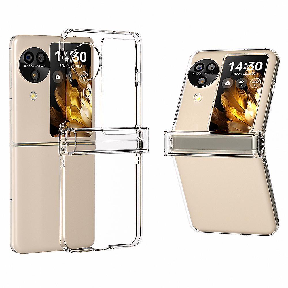 For Oppo Find N3 Flip 5g Clear Pc Phone Case Hinge Protection Back Cover
