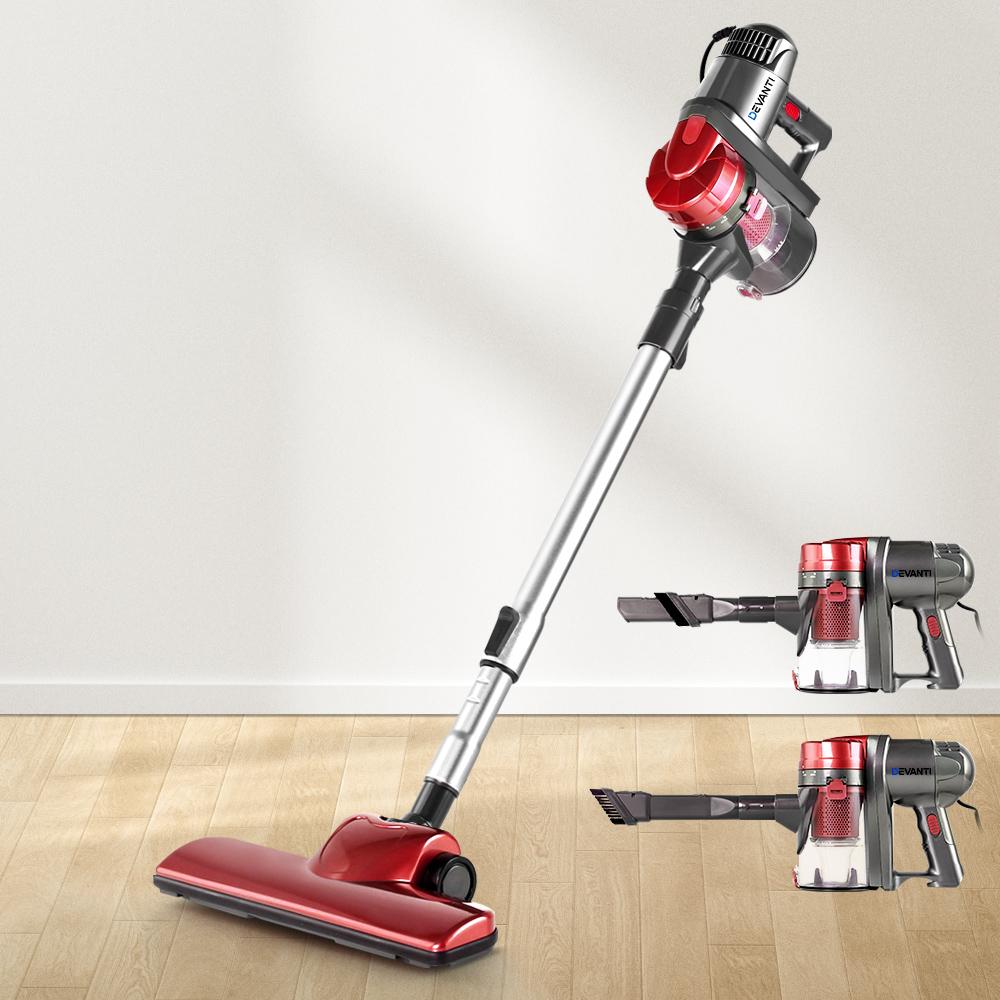 Corded Handheld Bagless Vacuum Cleaner - Red and Silver