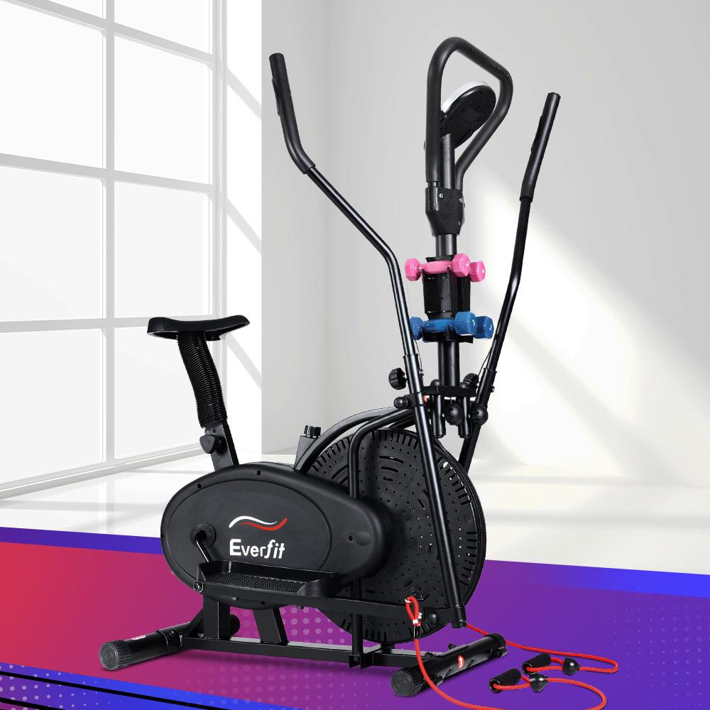 6in1 Elliptical Cross Trainer Exercise Bike Bicycle Home Gym Fitness Machine Running Walking
