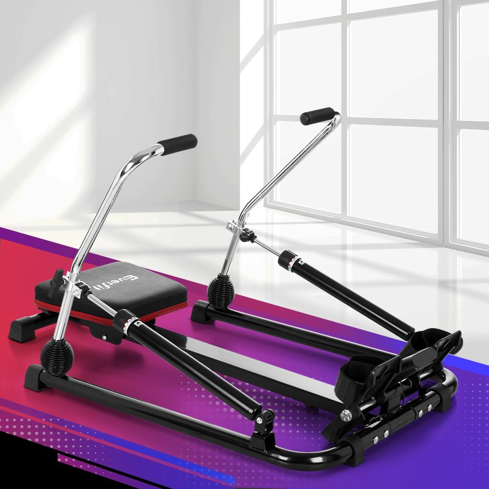 Rowing Exercise Machine Rower Hydraulic Resistance Fitness Gym Cardio