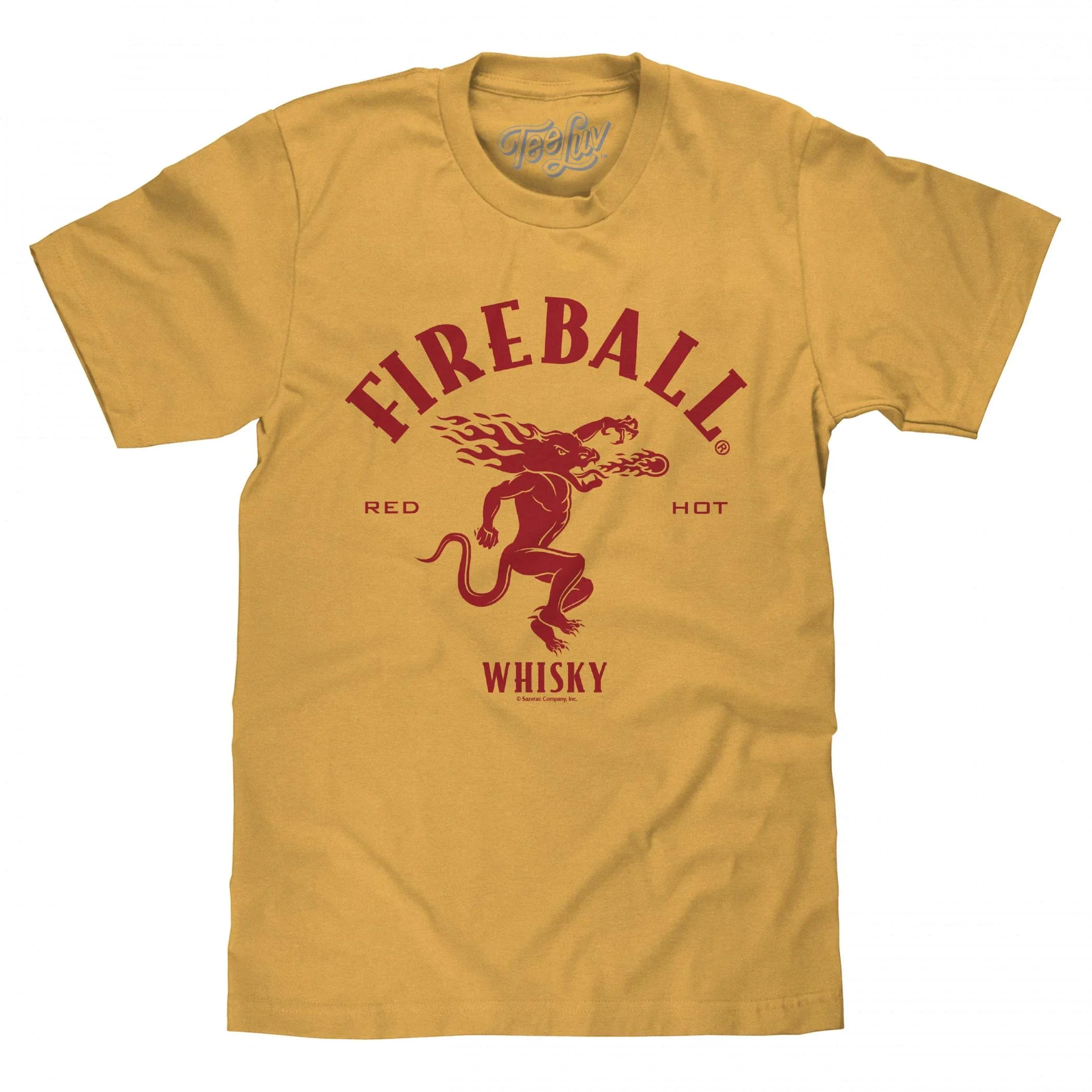 Fireball Whisky Logo Yellow Colorway T-Shirt Small