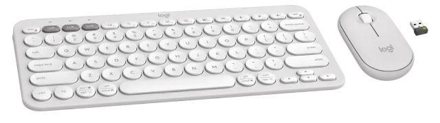 Logitech Pebble 2 Keyboard and Mouse Combo - Tonal White